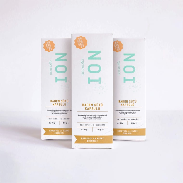 3'lü NOI Badem Sütü Kapsülü Paketi 6 x 36gr
