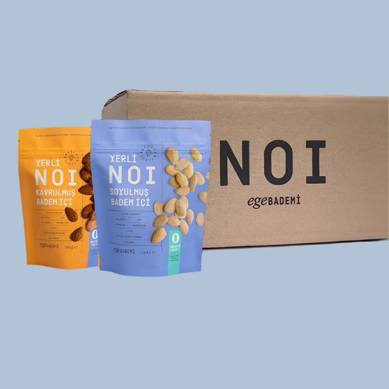 12'li Kavrulmuş Badem İçi ve 12'li Beyaz Badem İçi 24 x 140gr