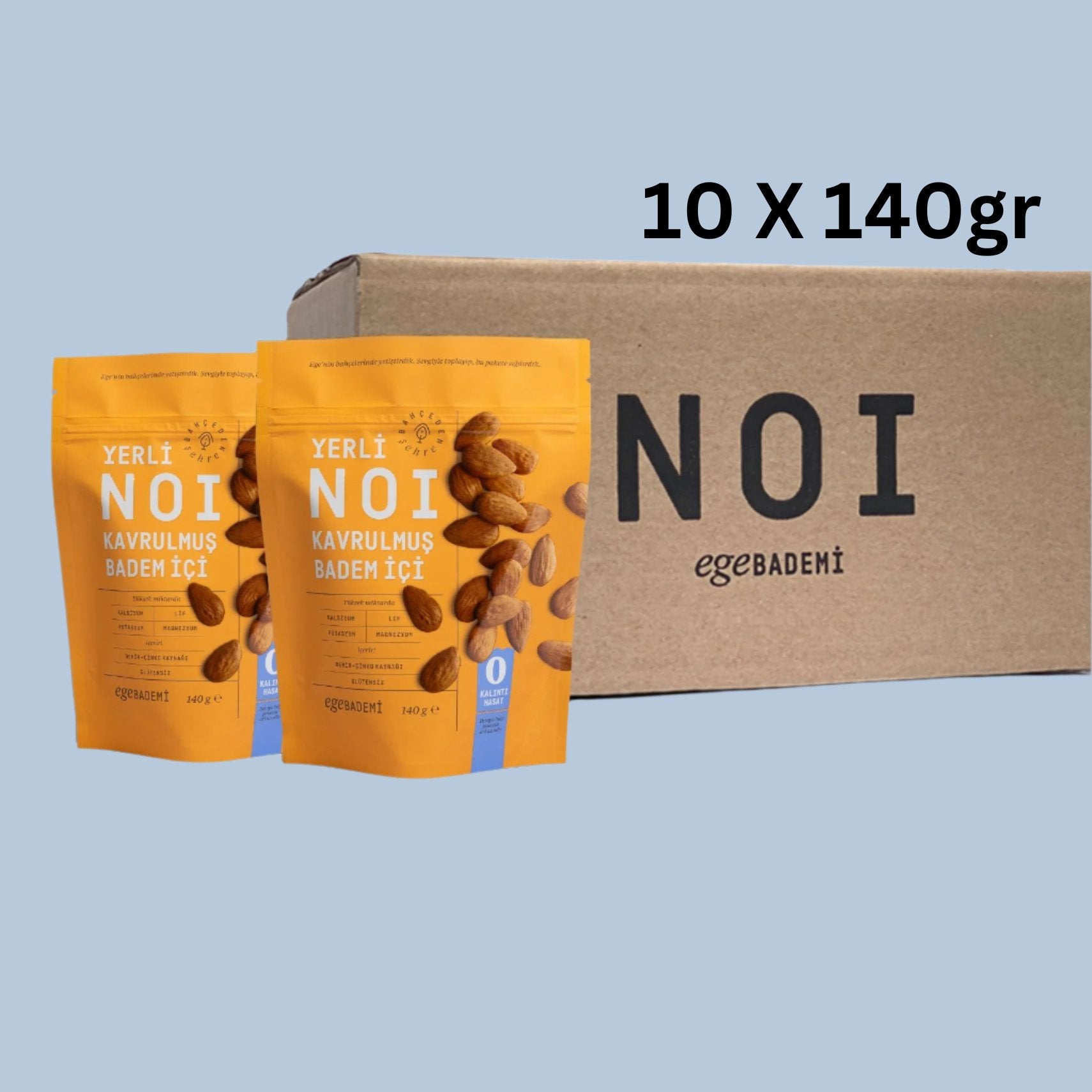 10'lu NOI Kavrulmuş Badem İçi 10 x 140gr